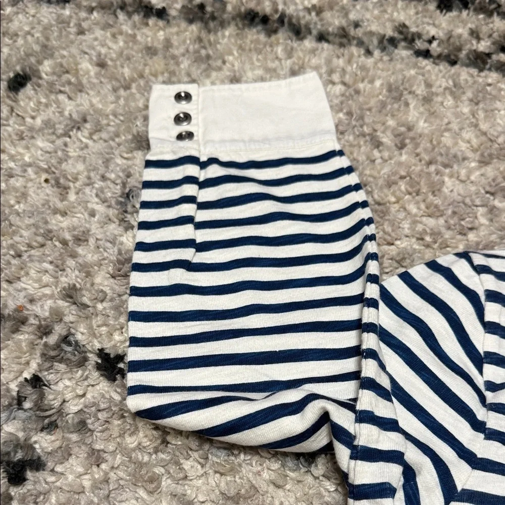 JCrew XS/S Striped Navy and White Shirt